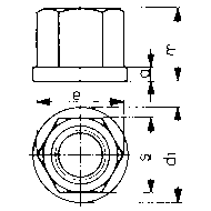Sechskantmutter 1,5xD hoch, DIN6331 mit Bund, M20, 30mm